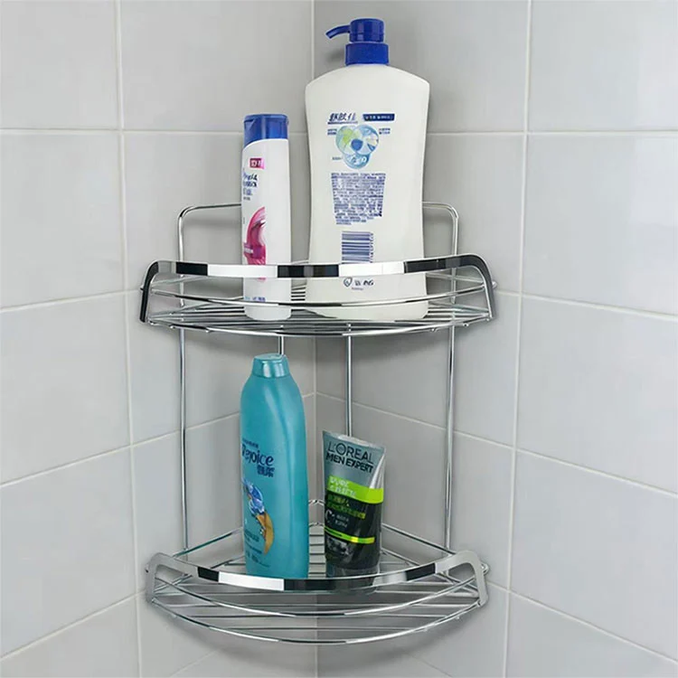 Banyo Metal Köşe Rafı