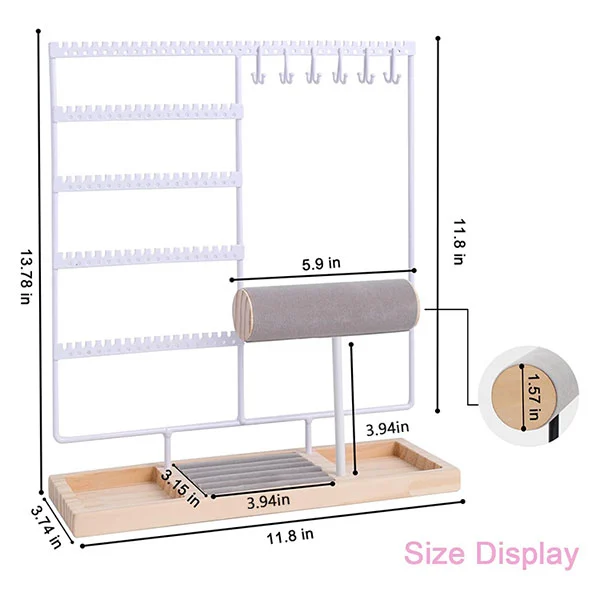 Vertical Jewelry Organizer With Hooks Vertical Jewelry Organizer With Hooks