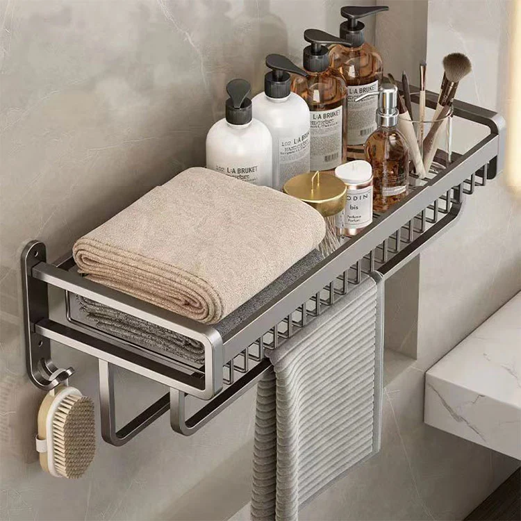 Matkapsız Metal Banyo Duvara Monte Havlu Askısı
